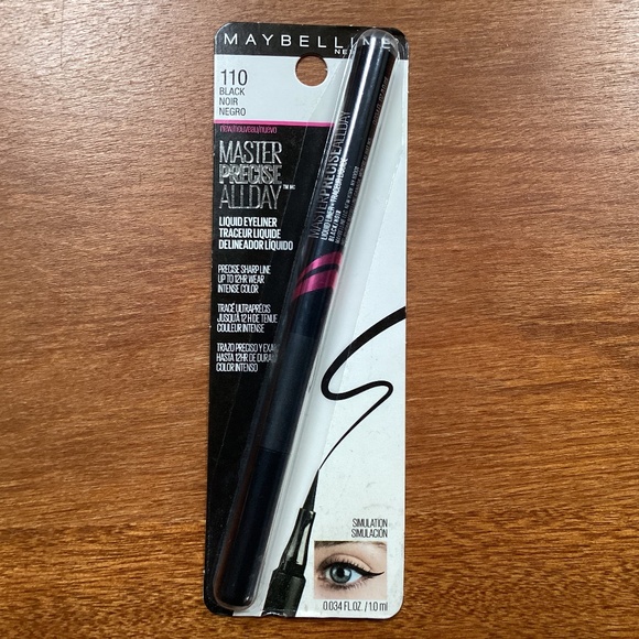 Maybelline Liquid Eyeliner Master Precise All Day 110 Black New Sealed - Picture 1 of 7
